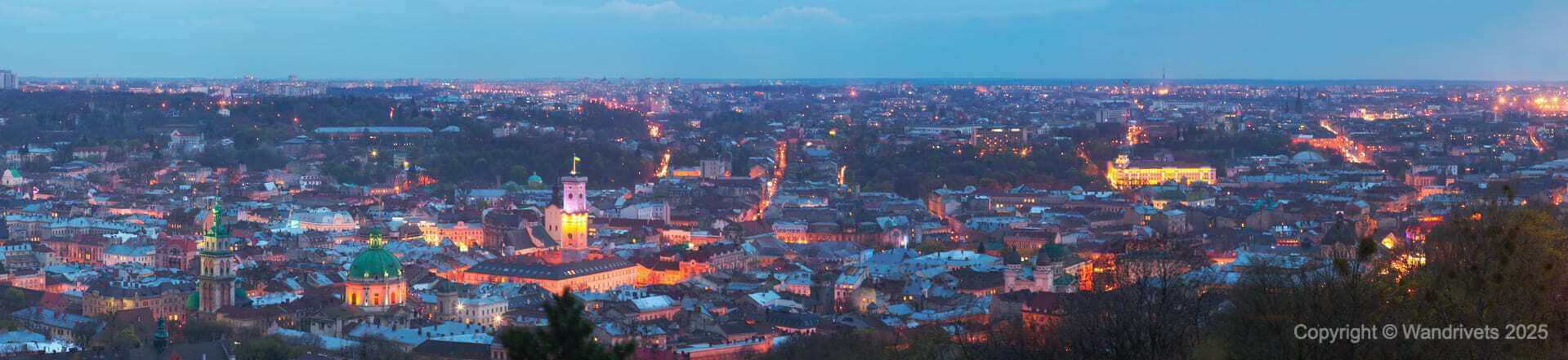 Високий замок, панорама Львова