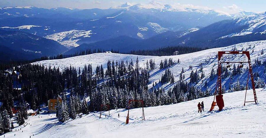 Гірськолижні схили в Рахові на Закарпатті