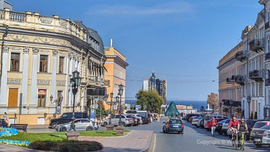 Primorsky Boulevard in Odesa with scenic Black Sea views